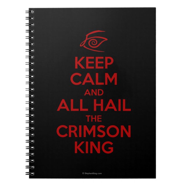 Behållalugn med den Crimson kungen Anteckningsbok Med Spiral (Framsidan)