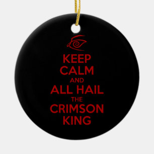 Behållalugn med den Crimson kungen Julgransprydnad Keramik