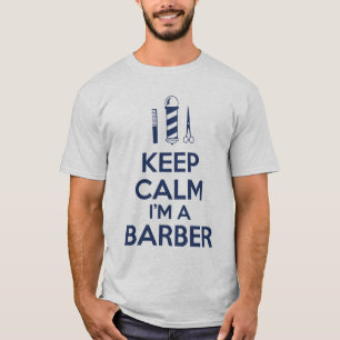 Behållalugn mig förmiddag en barberare t-shirt