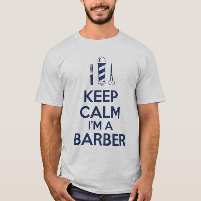 Behållalugn mig förmiddag en barberare t-shirt (Framsida)