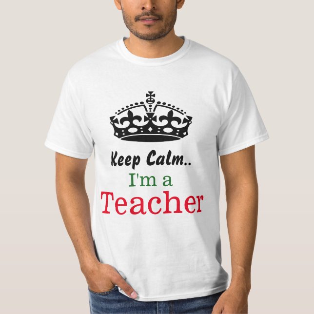 Behållalugn. Mig förmiddag en lärare T-shirt (Framsida)