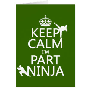 Behållalugn mig förmiddagdel Ninja (i någon fä Hälsningskort