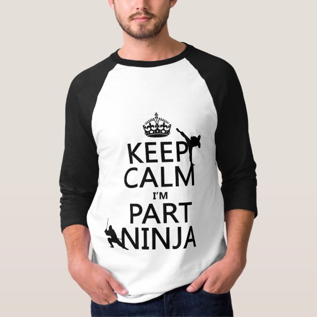 Behållalugn mig förmiddagdel Ninja (i någon färg) Tee Shirt (Framsida)