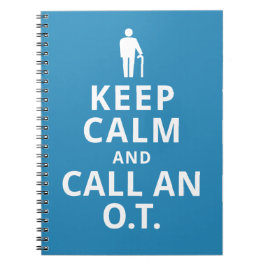 Behållalugn och appell en O.T. - Arbetsterapeut Anteckningsbok Med Spiral