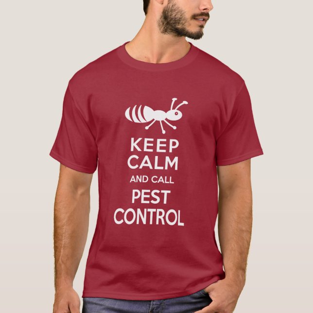 Behållalugn- och appellplågan kontrollerar rolig tee shirt (Framsida)