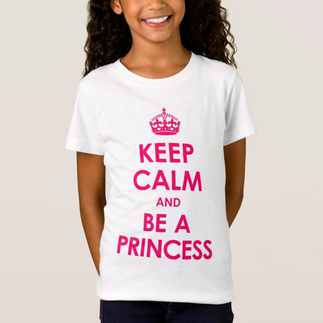 Behållalugn och är en Princess Flicka T-tröja T-shirt (Framsida)