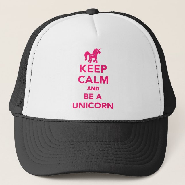 Behållalugn och är en unicorn truckerkeps (Framsida)