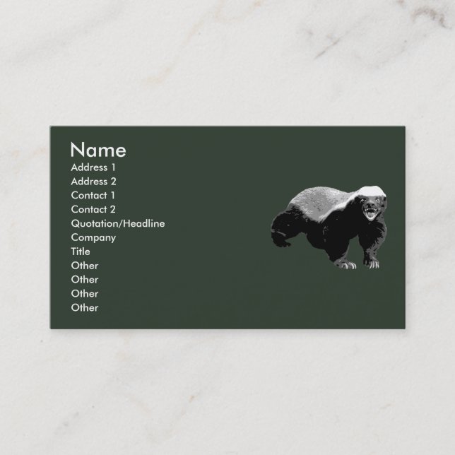 Behållalugn och att bry sig inte visitkort (Framsida)