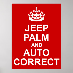 Behållalugn och Auto korrigerar affischen Poster