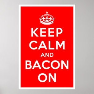 Behållalugn och bacon på poster