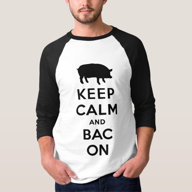 behållalugn och bacon tee shirt (Framsida)