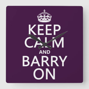 Behållalugn och Barry på (några färg) Fyrkantig Klocka