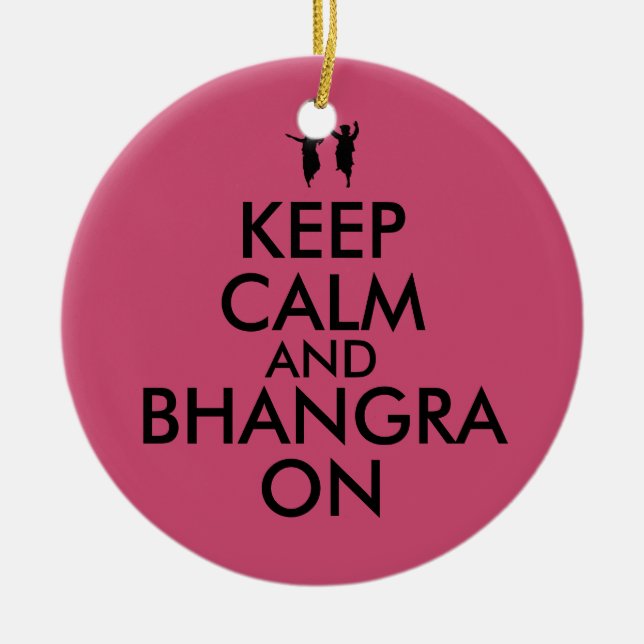 Behållalugn och Bhangra på dansanpassade Julgransprydnad Keramik (Framsidan)