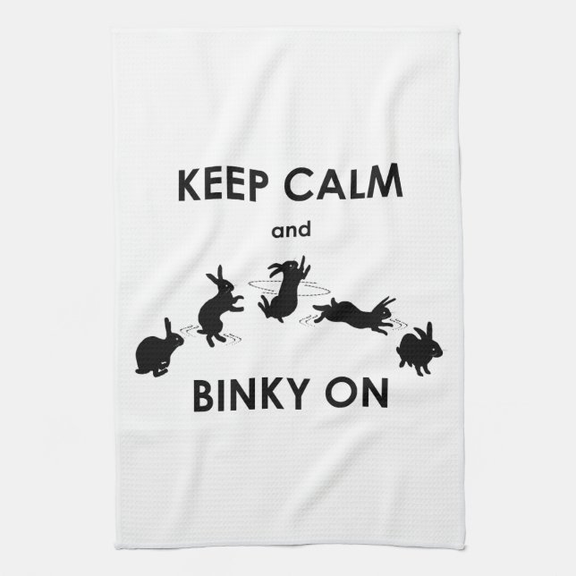 Behållalugn och Binky på kökshandduk (Vertikal)