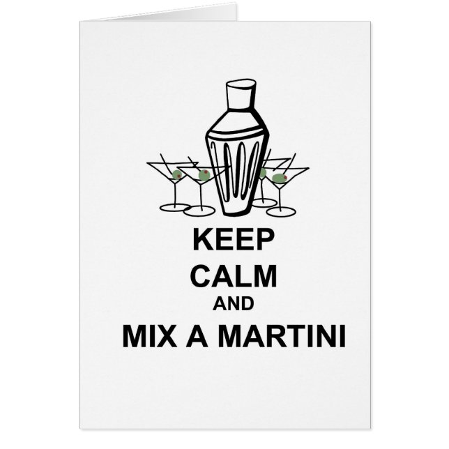 Behållalugn och blandning en Martini - kort (Framsidan)