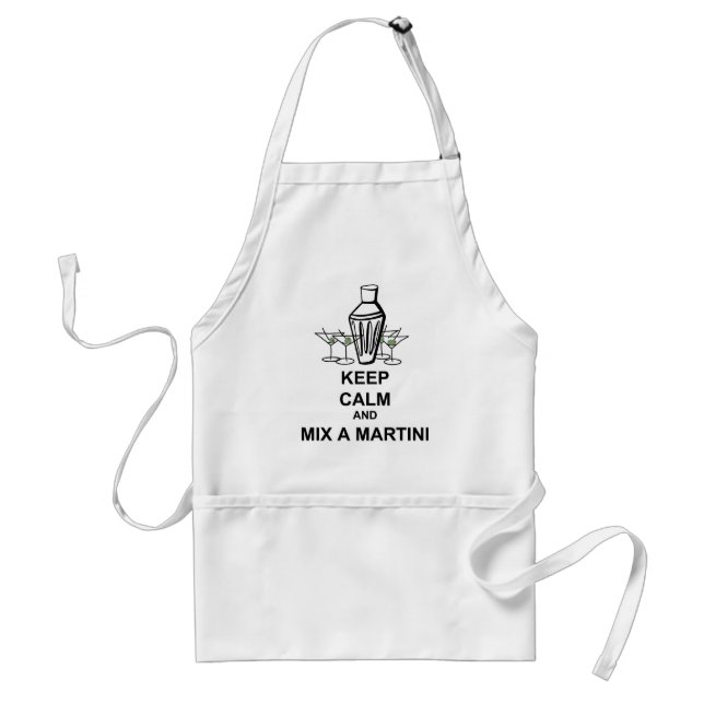 Behållalugn och blandning ett Martini förkläde (Framsidan)