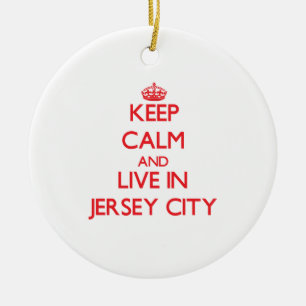 Behållalugn och bor i Jersey City Julgransprydnad Keramik