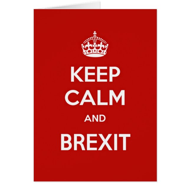 Behållalugn och Brexit Hälsningskort (Framsidan)