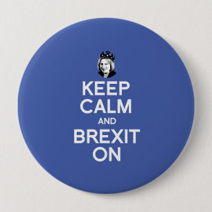 Behållalugn och Brexit på den Theresa maj -- - Knapp