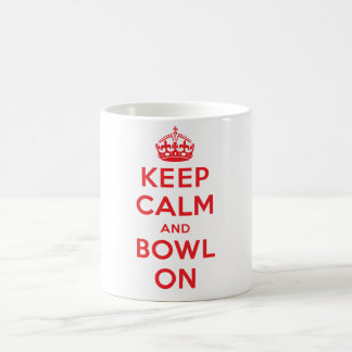 "Behållalugn och bunke på" muggen (vit) Kaffemugg