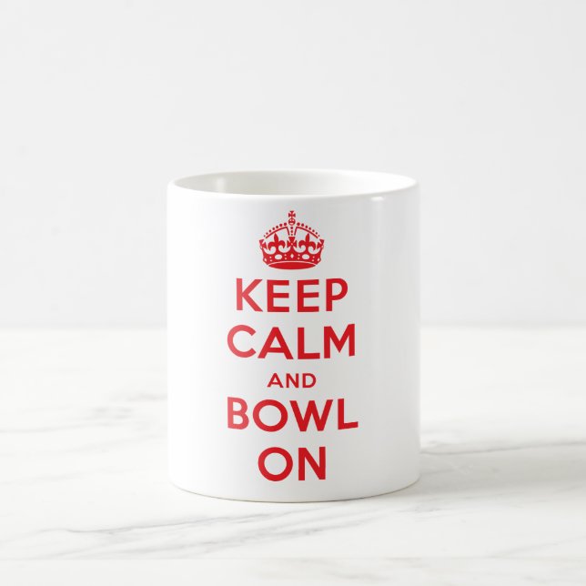 "Behållalugn och bunke på" muggen (vit) Kaffemugg (Center)