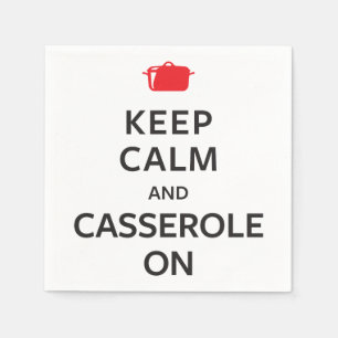 Behållalugn och Casserole på Pappersservett