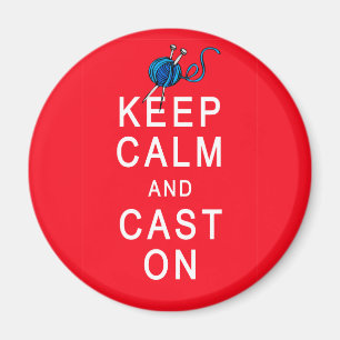 Behållalugn och Cast på den handarbetetshirten Magnet