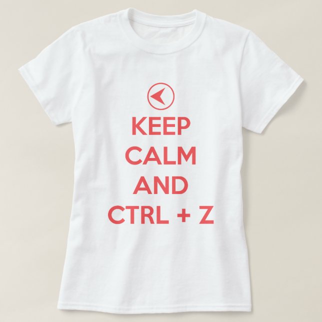Behållalugn och ctrl z t-shirt (Design framsida)