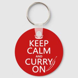 Behållalugn och curry på nyckelring