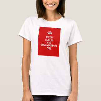 Behållalugn och Dalmatian på T-shirt