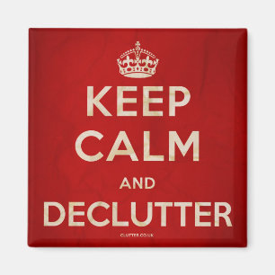 Behållalugn och Declutter kylmagnet Magnet