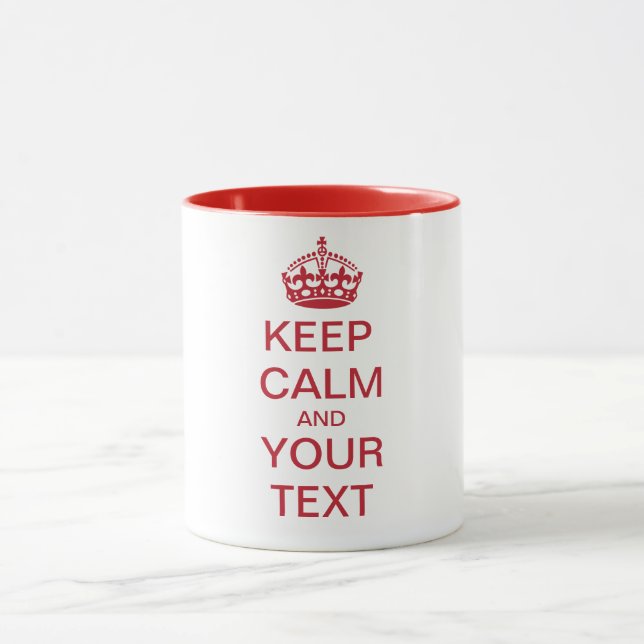 BEHÅLLALUGN och DIN TEXT Mugg (Center)