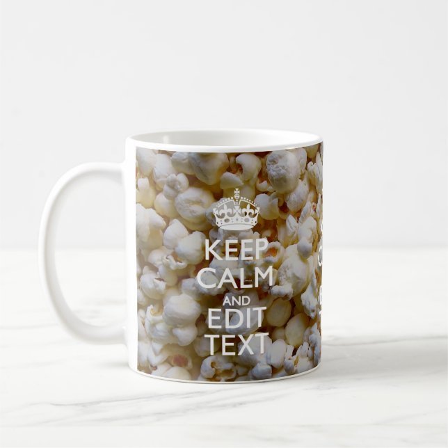 BEHÅLLALUGN OCH din text på Popcorndekor Kaffemugg (Vänster)