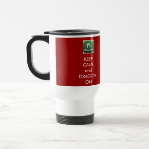 Behållalugn och drake på travel mug resemugg