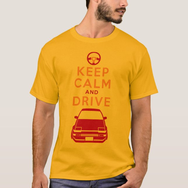 Behållalugn och drev - AE86- T Shirt (Framsida)