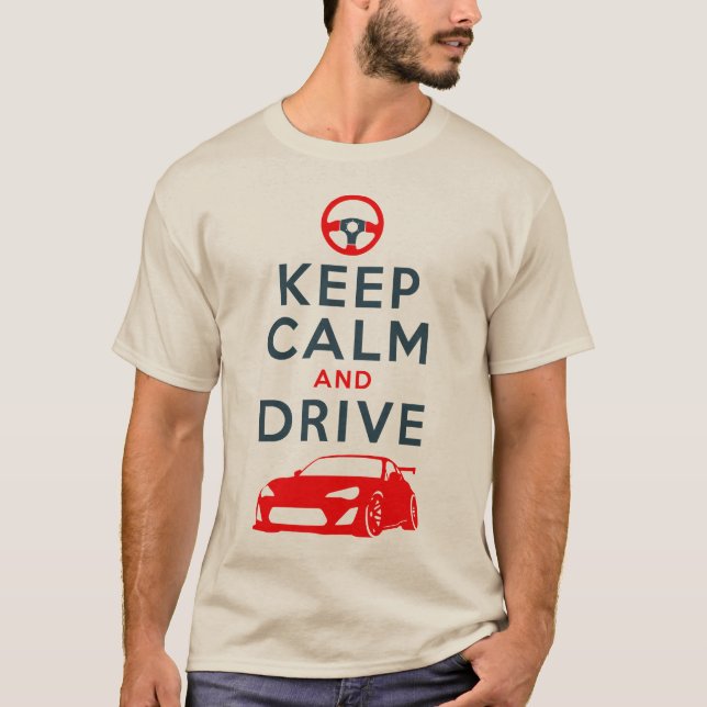 Behållalugn och drev - GT86- /version4 T-shirt (Framsida)