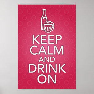 Behållalugn och drink på affischen poster