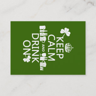 Behållalugn och drink på (irländska st-patricks visitkort
