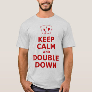 Behållalugn och dubbla besegrar t shirt
