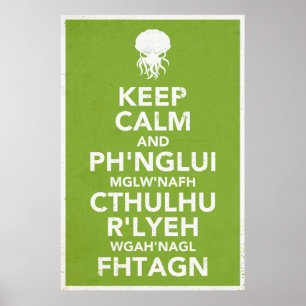 Behållalugn och Fhtagn Poster