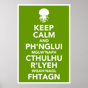 Behållalugn och Fhtagn Poster