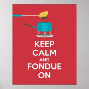 Behållalugn och Fondue på affischtryck Poster
