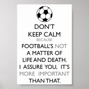 Behållalugn och fotboll poster