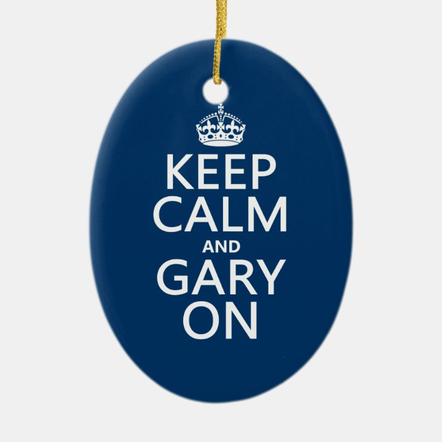 Behållalugn och Gary på (några färg) Julgransprydnad Keramik (Framsidan)
