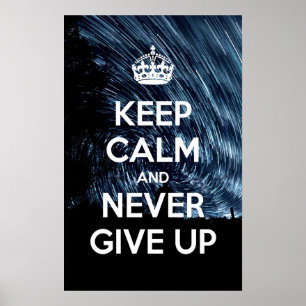 Behållalugn och ger sig aldrig upp poster