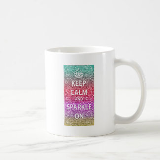 Behållalugn och gnistra på glitter kaffemugg
