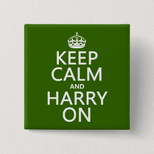 Behållalugn och Harry på (några färg) Knapp