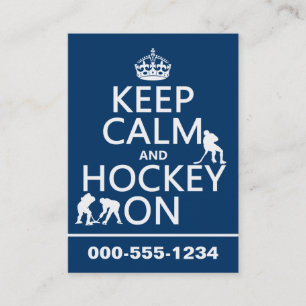 Behållalugn och hockey på (i någon färg) visitkort