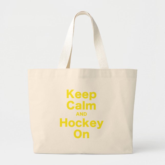Behållalugn och hockey på jumbo tygkasse (Framsidan)