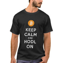 Behållalugn och Hodl på den Bitcoin T-tröja